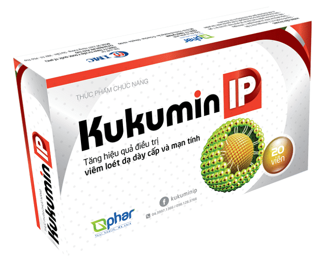 Hộp Kukumin IP mặt trước, chữa viêm loét dạ dày, điều trị viêm loét dạ dày