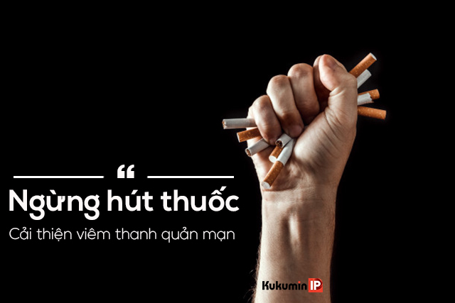 Ngừng hút thuốc lá giúp cải thiện tình trạng viêm thanh quản mãn tính